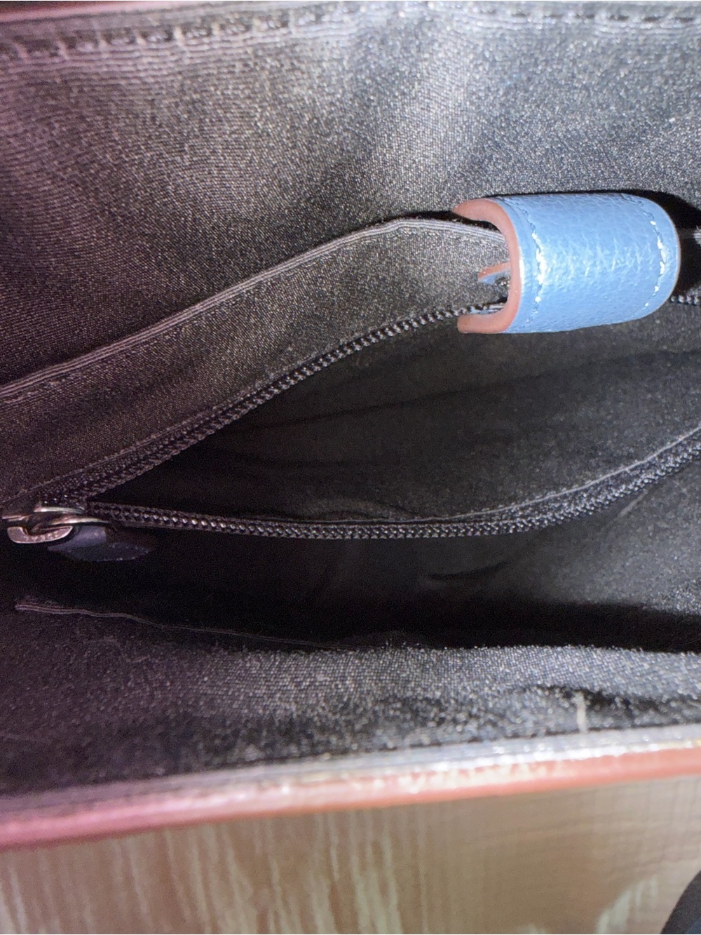 Coach Charles Navy Blue Leather Messenger Bag - Picture 13 of 14